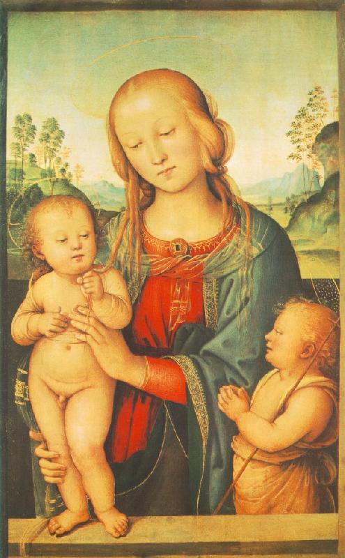 PERUGINO, Pietro Madonna with Child and Little St John a oil painting picture